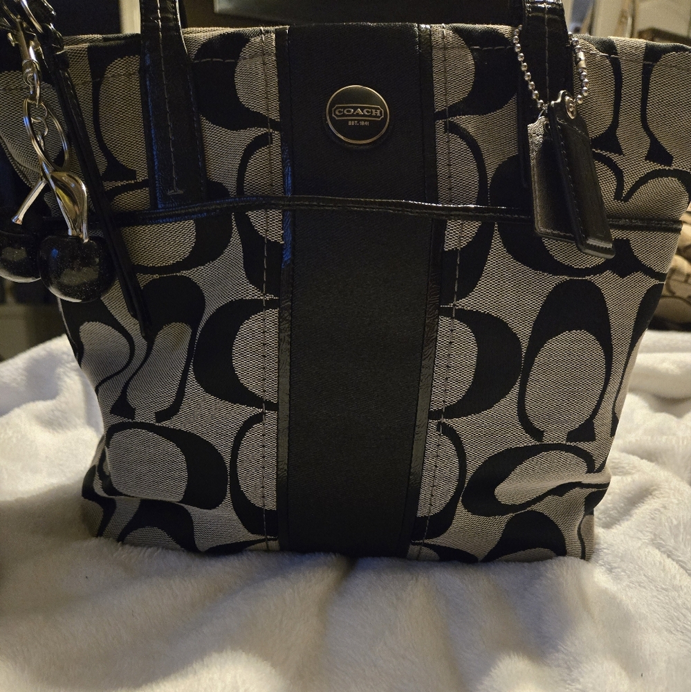 Coach Black and Gray  Tote Bag